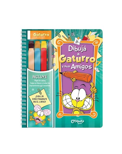 Papel DIBUJA A GATURRO Y SUS AMIGOS (INCLUYE PAPEL DE CALCAR  HOJAS EN BLANCO Y TODAS LAS HERRAMI