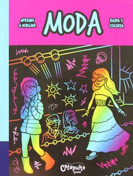 Papel APRENDE A DIBUJAR MODA RASPA Y COLOREA (CON ACCESORIOS)  (CARTONE)