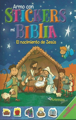 Papel NACIMIENTO DE JESUS (ARMO CON STICKERS MI BIBLIA) CON P  ICTOGRAMAS