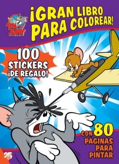 Papel TOM AND JERRY GRAN LIBRO PARA COLOREAR (100 STICKERS DE  REGALO)