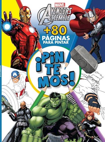 Papel PINTEMOS MARVEL AVENGERS ASSEMBLE (+ 80 PAGINAS PARA PINTAR)