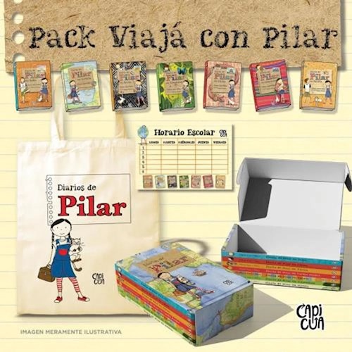 Papel Pack Caja Diario De Pilar 7 Tomos