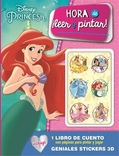 Papel Disney Princesa Hora De Leer Y Pintar