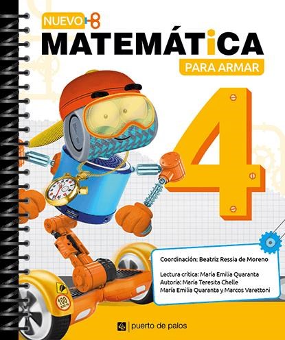 Papel NUEVO MATEMATICA PARA ARMAR 4 PUERTO DE PALOS (ANILLADO) (NOVEDAD 2023)
