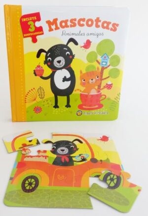 Papel MASCOTAS ANIMALES AMIGOS (INCLUYE 3 ROMPECABEZAS) (ANIMALES PARA ARMAR) (ILUSTRADO) (CARTONE)