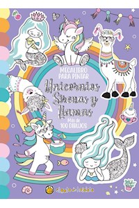 Papel Megalibro Para Pintar: Unicornios, Sirenas Y Llamas