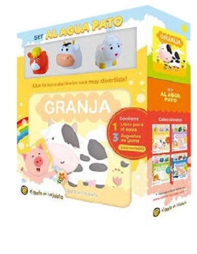 Papel GRANJA (SET AL AGUA PATO) (LIBRO PARA EL AGUA+3 JUGUETES DE GOMA C/SONIDO) (ESTUCHE)