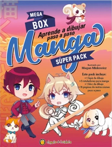 Papel APRENDE A DIBUJAR PASO A PASO MANGA (COLECCION MEGA BOX) (LAPIZ + ROTULADORES + BLOC + LIBRO) (CAJA)