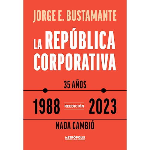 Papel LA REPÚBLICA CORPORATIVA. 1988-2023