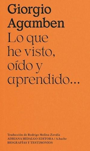 Papel LO QUE HE VISTO, OÍDO Y APRENDIDO...