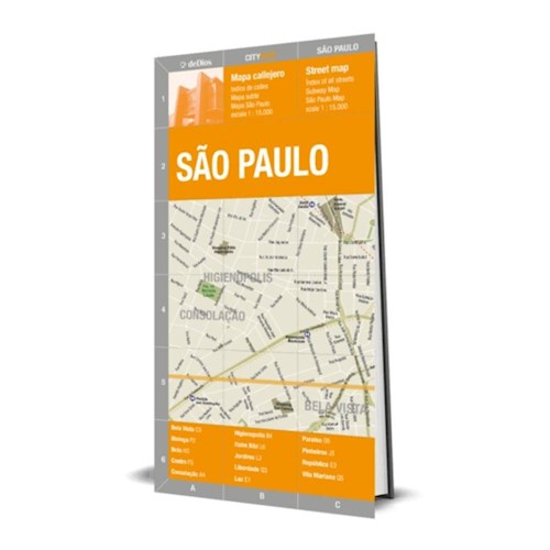 Papel Sao Paulo City Map Indice De Calles Mapa Del Subte