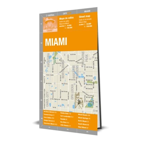 Papel Miami City Map Indice De Calles