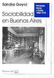 Papel SOCIABILIDAD EN BUENOS AIRES (HOMBRES HONOR Y CAFES 186  2-1910)