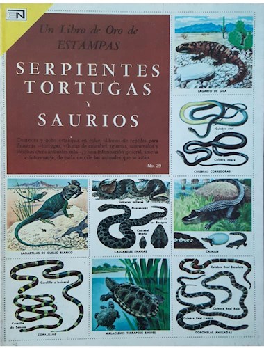 Papel SERPIENTES TORTUGAS Y SAURIOS (COLECCION UN LIBRO DE ORO DE ESTAMPAS)