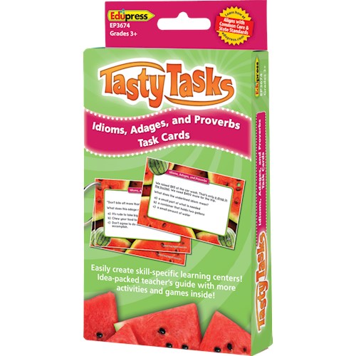Papel Tasty Tasks Cards: Idioms, Adages, And Proverbs