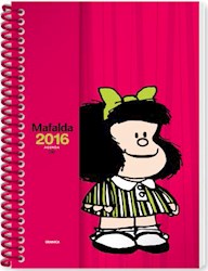 Papel Agenda Mafalda 2016 Anillada Rosa