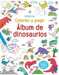 Papel Coloreo Y Pego Album De Dinosaurios