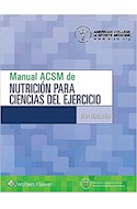 Papel Manual Acsm De Nutrición Para Ciencias Del Ejercicio