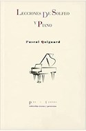 Papel LECCIONES DE SOLFEO Y PIANO