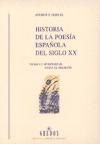 Papel Historia De La Poesia Española Del Siglko Xx