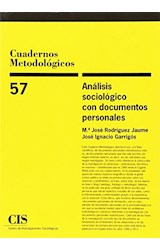 Papel ANALISIS SOCIOLOGICO CON DOCUMENTOS PERSONALES