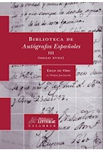 Papel BIBLIOTECA DE AUTOGRAFOS ESPAÑOLES III (SIGLO XVIII): EDAD DE ORO