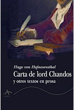 Papel Carta De Lord Chandos Y Otros Textos En Prosa