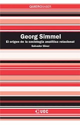  Georg Simmel. El origen de la sociología analítica relacional