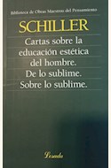 Papel CARTAS SOBRE LA EDUCACION ESTETICA DEL HOMBRE DE LO SUBLIME SOBRE LO SUBLIME