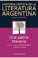 Papel HISTORIA CRITICA DE LA LITERATURA ARGENTINA (I)