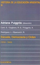Papel Escuela Democracia Y Orden 3 Hist.Educ.Argen