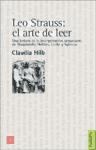 Libro Leo Strauss : El Arte De Leer