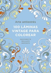 Papel Arte Antiestres 100 Laminas Vintage Para Colorear