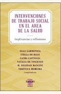 Papel INTERVENCIONES DE TRABAJO SOCIAL EN EL AREA DE LA SALUD