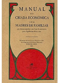 Papel Manual De La Criada Economica Y De Las Madres De Familias