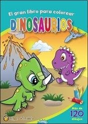 Papel Gran Libro Para Colorear Dinosaurios En Accion