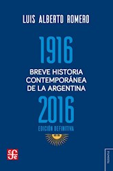 Papel Breve historia contemporánea de la Argentina 1916 2016
