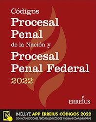 Libro Codigo Procesal Penal Nacion + Procesal Federal 2022 ( Rustica )