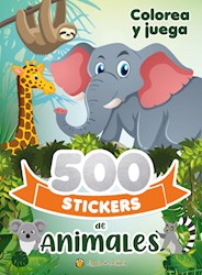 Papel Colorea Y Juega - 500 Stickers De Animales
