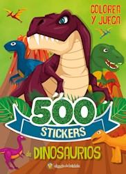 Papel Colorea Y Juega - 500 Stickers De Dinosaurios