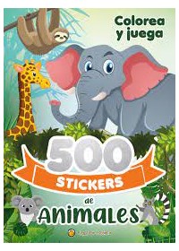 Papel 500 Stickers De Animales - Colorea Y Juega