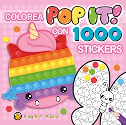 Papel Colorea Pop It! Con 1000 Stickers - Unicornio