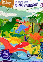 Papel Lee Y Colorea  Dinosaurios