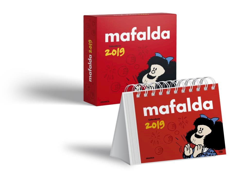 Papel Mafalda 2019 - Calendario De Escritorio Rojo