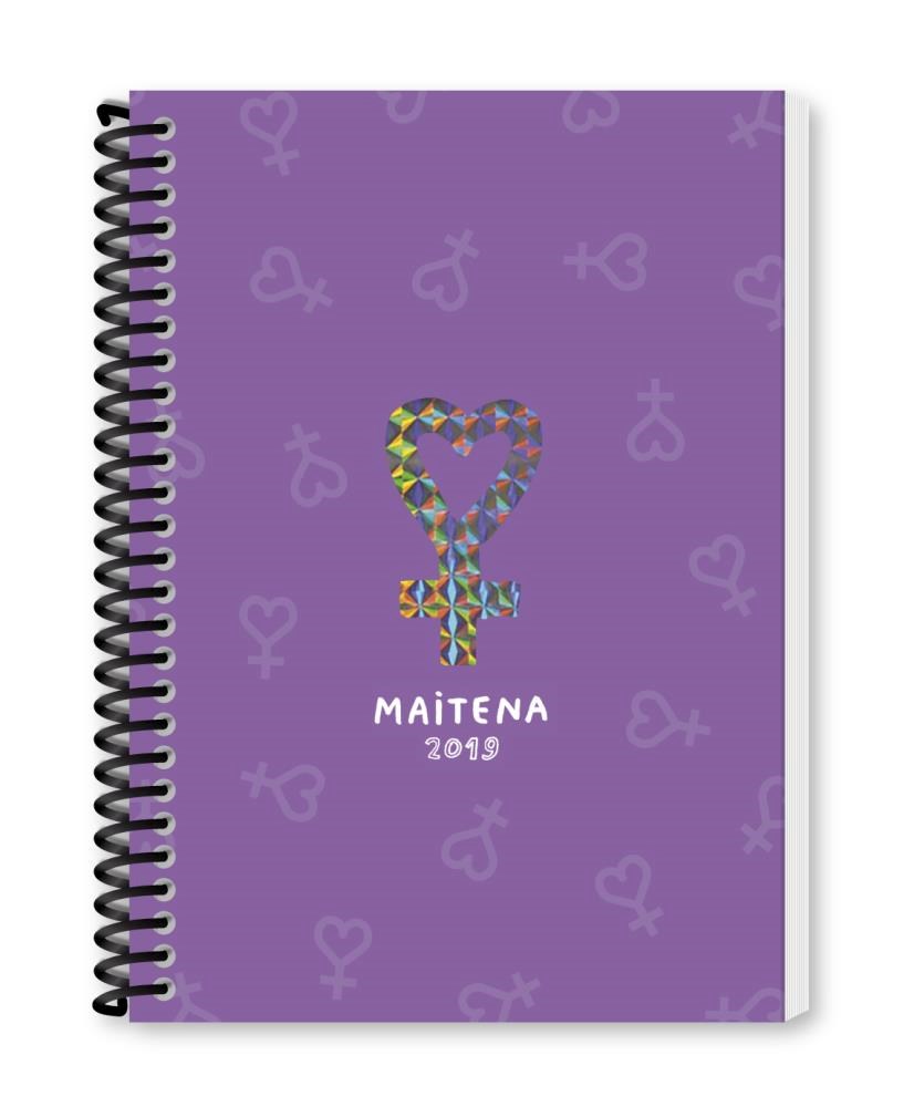Papel Agenda Maitena 2019 - Anillada Violeta