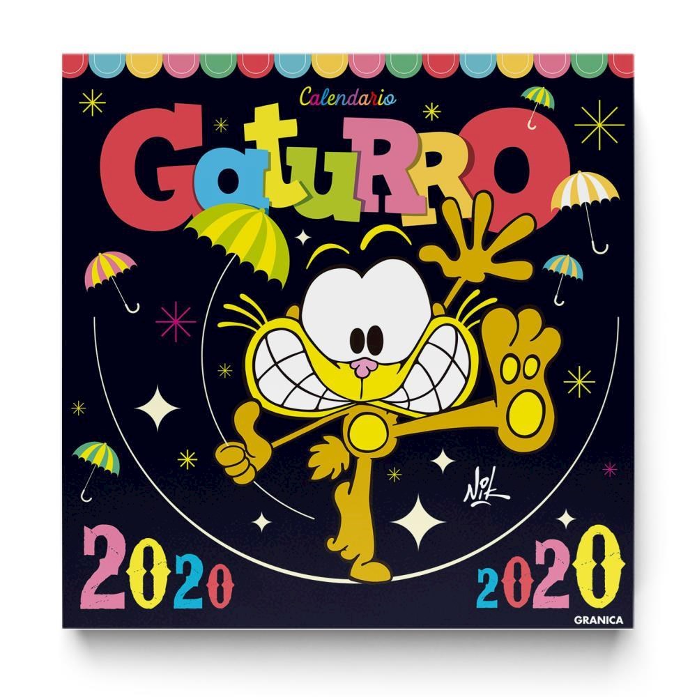 Papel Gaturro Calendario  De Pared 2020