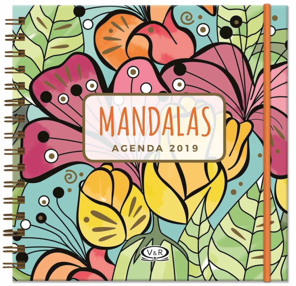 Papel Agenda Mandalas 2019 Naranja