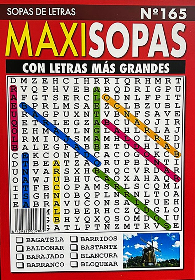 Papel MAXI SOPAS 48 PAG. LETRA GRANDE 20X28 SURTIDAS