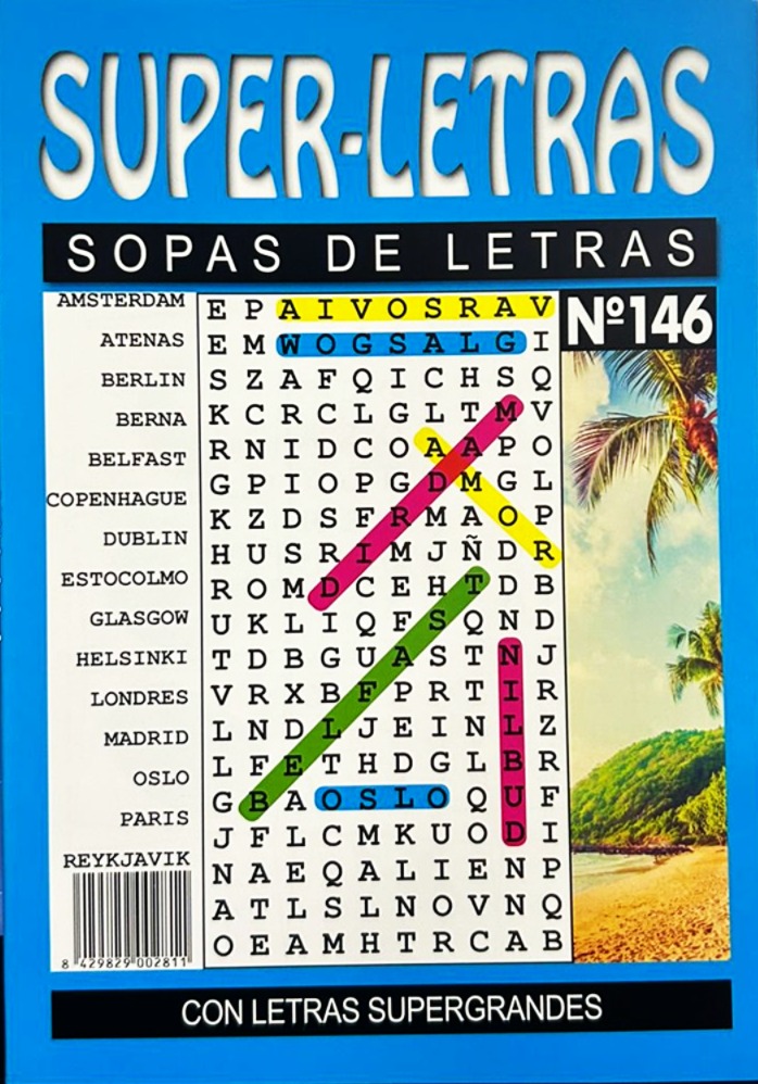 Papel SOPAS SUPER LETRAS 48 PAG. 20X28 SURTIDAS