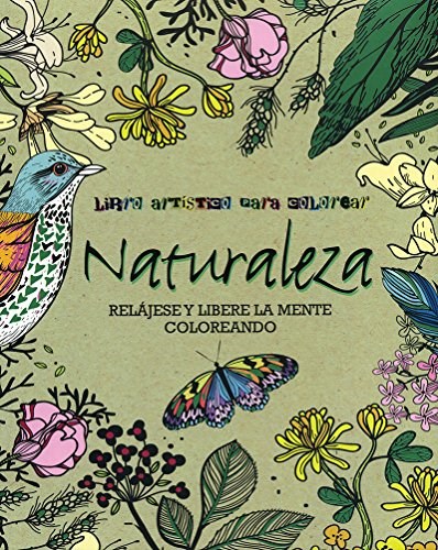 Papel Libro Artistico Para Colorear Naturaleza